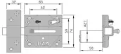 CERROJO SEGURIDAD CS88L M50 LATONADO B/REDONDO 85mm IFAM