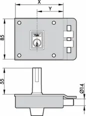 CERRADURA 6-0 100 DCH NIQUEL YALE