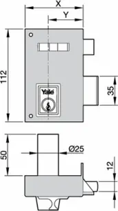 CERRADURA 56-AP 60 DCH B/PERFIL 56A60DHP YALE