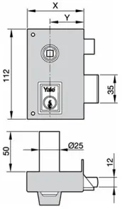 CERRADURA 56-BP 60 DCH B/PERFIL 56B60DHP YALE