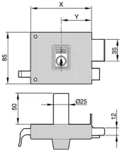 CERRADURA 125-AP 80 DCH B/PERFIL 12580DHP YALE