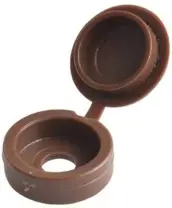 BOLSA 100 EMBELLECEDOR TAPON TORNILLO PLAST MARRON A-371-8