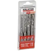 JUEGO 4 BROCAS SDS PLUS 110mm 5-6-8-10mm KRT012601 KREATOR