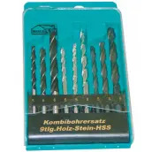 JUEGO 9 BROCAS 3xHSS + 3xWIDIA + 3xMADERA MT10419