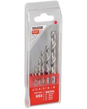 JUEGO 6 BROCAS HSS 2-3-4-5-6-8mm KRT012001 KREATOR