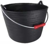 CESTO PLASTICO NEGRO CON ASA 20lt Nº2 88772 RUBI