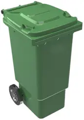 CONTENEDOR BASURA PLAST. 240lt SIN PEDAL C/RUEDAS MAYA