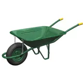 CARRETILLA OBRA RUEDA NEUMATICA VERDE 60lt SANZ