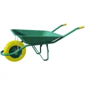 CARRETILLA OBRA RUEDA IMPINCHABLE VERDE 60lt SANZ