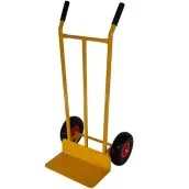 CARRETILLA ALMACEN PALA LARGA RUEDA NEUMATICA AMARILLA CLEVER