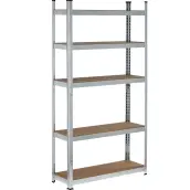 ESTANTERIA METAL GALVANIZADA AGLOMERADO 180x90x40cm 500Kgs 78485 VOREL
