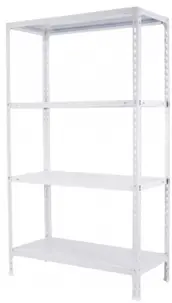 ESTANTERIA HOGAR METAL 150x75x30cm 4 BALDAS BLANCA