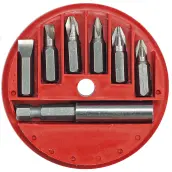 JUEGO 7 PUNTAS ATORNILLAR C/ADAPTADOR 66080 VOREL