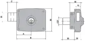CERRADURA 5124 A 80 DCH B/REDONDO LINCE
