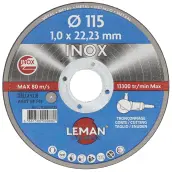 PAQUETE 25 DISCOS CORTE INOX 115x1mm 1151049.25 LEMAN