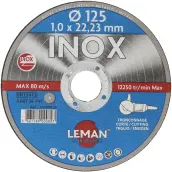 DISCO CORTE INOX 125x1mm 1251049.25 LEMAN