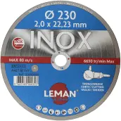 DISCO CORTE INOX 230x2mm 2302049.25 LEMAN