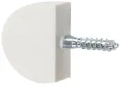 BOLSA 100 SOPORTE ESTANTE VITRINA PLAST. BLANCO 20mm MICEL