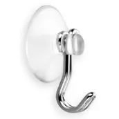 BLISTER 4 VENTOSAS 22mm CON GANCHO CROMO 1216-1 INOFIX