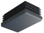 BOLSA 50 CONTERA RECTANGULAR PLASTICO INTERIOR NEGRO 30x15mm