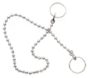 BOLSA 25 CADENA BOLAS 25cm CON ANILLA PARA LAVABO 85103 CIS