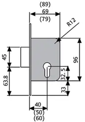 CERRADURA 203140HL LATONADO TESA