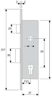 CERRADURA 220615HZ TESA