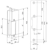 ABRE PUERTAS UNIVERSAL GRIS CORTO caja 104x20 DB110GA DORCAS