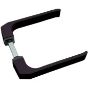 JUEGO MANIVELA ALUMINIO NEGRA CUADRADILLO 8mm 68123 MICEL