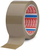 ROLLO PRECINTO SOLVENTE MARRON 66mt x50mm 57229 TESA
