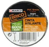 PAQ. 10 ROLLOS CINTA AISLANTE NEGRA 19mm x20mt MIARCO