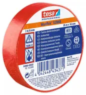 PAQ. 10 ROLLOS CINTA AISLANTE ROJA 19mm x20mt TESA