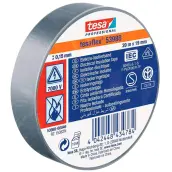 PAQ. 10 ROLLOS CINTA AISLANTE GRIS 19mm x20mt TESA