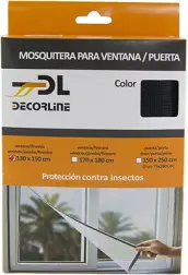 KIT MOSQUITERA VENTANA NEGRA VELCRO 1,3x1,5mt