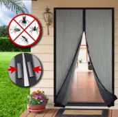 KIT MOSQUITERA PUERTA NEGRA CON IMAN 100x210cm EPID