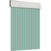 CORTINA PUERTA 120x210cm PLANA TOSCA nº7 CRISTAL-VERDE