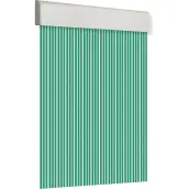 CORTINA PUERTA 120x210cm PLANA TOSCA nº12 VERDE-BLANCO
