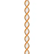 CORTINA PUERTA 90x210cm CORDON ESPIRAL nº4 NARANJA-BLANCA