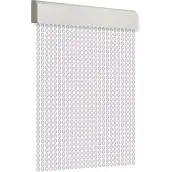CORTINA PUERTA 90x210cm CORDON ESPIRAL nº5 MALVA-BLANCA