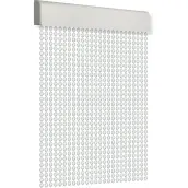 CORTINA PUERTA 90x210cm CORDON ESPIRAL nº7 TRANSP.-BLANCA