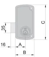 CERRADURA 4056 C PINTADA 65 DCH B/REDONDO UCEM
