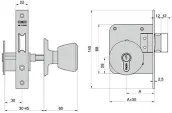 CERRADURA POMO EMBUTIR ENTRADA 50 1561-3-50 MCM