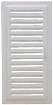 REJILLA VENTILACION PVC 9,8x22,5cm CON MARCO Y CIERRE F-200
