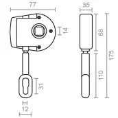 MAQUINA ENROLLAR TOLDO BLANCO 175mm 1:11 10441 MICEL