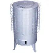 ESTUFA LEÑA CERRADA Nº4 PLATA DOBLE TIRO CAMPERA ECODESIGN GARCIA