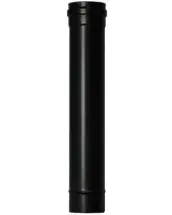 TUBO ESTUFA 80mm VITRIFICADO 1mt NEGRO 1,2mm PELLET