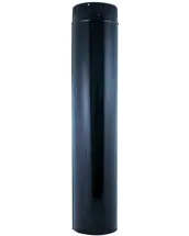 TUBO ESTUFA VITRIFICADO NEGRO 1mt x 100mm