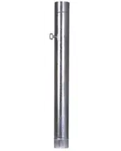 TUBO ESTUFA CON LLAVE GALVANIZADO 1mt x 100mm