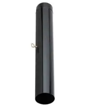 TUBO ESTUFA CON LLAVE VITRIFICADO NEGRO 1mt x 100mm