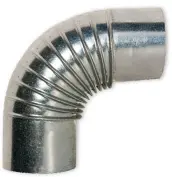 CODO ESTUFA GALVANIZADO 90º 90mm
